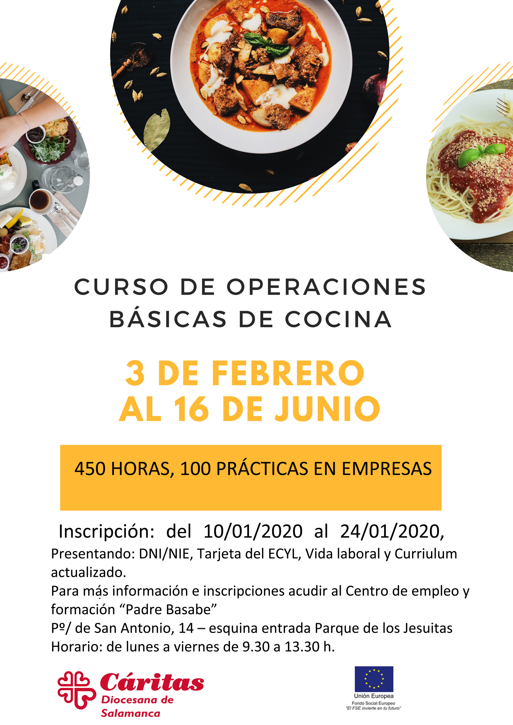 CURSO DE OPERACIONES BÁSICAS DE COCINA - Cáritas Salamanca